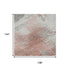 9' X 12' Coral Gray And Ivory Abstract Washable Area Rug With UV Protection