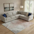 9' X 12' Coral Gray And Ivory Abstract Washable Area Rug With UV Protection
