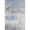 5' X 8' Denim Blue Gray And Ivory Abstract Washable Area Rug With UV Protection