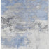 5' X 8' Denim Blue Gray And Ivory Abstract Washable Area Rug With UV Protection