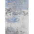 8' X 10' Denim Blue Gray And Ivory Abstract Washable Area Rug With UV Protection