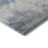 8' X 10' Denim Blue Gray And Ivory Abstract Washable Area Rug With UV Protection