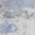8' X 10' Denim Blue Gray And Ivory Abstract Washable Area Rug With UV Protection