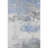 8' X 10' Denim Blue Gray And Ivory Abstract Washable Area Rug With UV Protection