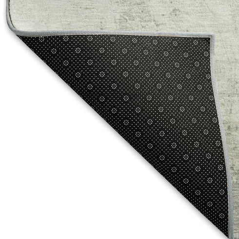5' X 8' Gold Gray And Ivory Abstract Washable Area Rug With UV Protection