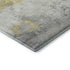 5' X 8' Gold Gray And Ivory Abstract Washable Area Rug With UV Protection