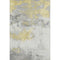8' X 10' Gold Gray And Ivory Abstract Washable Area Rug With UV Protection