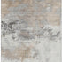 5' X 8' Ivory Gray And Beige Abstract Washable Area Rug With UV Protection