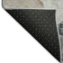 8' Gray Charcoal And Beige Geometric Washable Round Rug With UV Protection