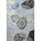 5' X 8' Sky Blue Charcoal And Ivory Geometric Washable Area Rug With UV Protection