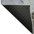 5' X 8' Sky Blue Charcoal And Ivory Geometric Washable Area Rug With UV Protection