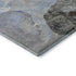 5' X 8' Sky Blue Charcoal And Ivory Geometric Washable Area Rug With UV Protection