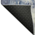 5' X 8' Blue And Ivory Abstract Washable Area Rug With UV Protection