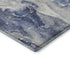 5' X 8' Blue And Ivory Abstract Washable Area Rug With UV Protection