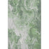 8' X 10' Green Gray And Ivory Abstract Washable Area Rug With UV Protection