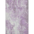 5' X 8' Lavender And Ivory Abstract Washable Area Rug With UV Protection