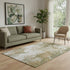 5' X 8' Coffee Copper And Silver Abstract Washable Area Rug With UV Protection