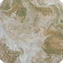 8' Coffee Copper And Silver Abstract Washable Round Rug With UV Protection