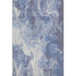 5' X 8' Navy Blue And Ivory Abstract Washable Area Rug With UV Protection