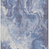 5' X 8' Navy Blue And Ivory Abstract Washable Area Rug With UV Protection