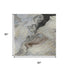 5' X 8' Beige Blue And Copper Abstract Washable Area Rug With UV Protection