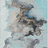 8' X 10' Teal Silver And Beige Abstract Washable Area Rug With UV Protection
