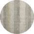 8' Taupe Beige And Tan Striped Washable Round Rug With UV Protection