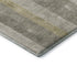 8' Taupe Beige And Tan Striped Washable Round Rug With UV Protection