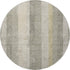 8' Taupe Beige And Tan Striped Washable Round Rug With UV Protection