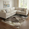 8' X 10' Beige Blue And Gray Abstract Washable Area Rug With UV Protection