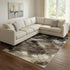 8' X 10' Beige Blue And Gray Abstract Washable Area Rug With UV Protection