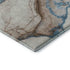 8' X 10' Beige Blue And Gray Abstract Washable Area Rug With UV Protection