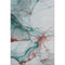 8' X 10' Teal Terra Cotta And Ivory Abstract Washable Area Rug With UV Protection