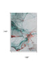 9' X 12' Teal Terra Cotta And Ivory Abstract Washable Area Rug With UV Protection