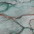 9' X 12' Teal Terra Cotta And Ivory Abstract Washable Area Rug With UV Protection