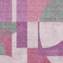 5' X 8' Blush Mauve And Ivory Abstract Geometric Washable Area Rug With UV Protection