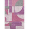 8' X 10' Blush Mauve And Ivory Abstract Geometric Washable Area Rug With UV Protection