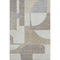 5' X 8' Khaki Beige And Gray Abstract Geometric Washable Area Rug With UV Protection