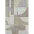 5' X 8' Khaki Beige And Gray Abstract Geometric Washable Area Rug With UV Protection