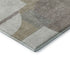 5' X 8' Khaki Beige And Gray Abstract Geometric Washable Area Rug With UV Protection