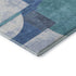 5' X 8' Teal Ivory And Gray Abstract Geometric Washable Area Rug With UV Protection