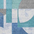 5' X 8' Teal Ivory And Gray Abstract Geometric Washable Area Rug With UV Protection