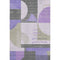 5' X 8' Lavender Gray And Ivory Geometric Washable Area Rug With UV Protection