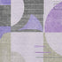 5' X 8' Lavender Gray And Ivory Geometric Washable Area Rug With UV Protection