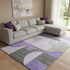 8' X 10' Lavender Gray And Ivory Geometric Washable Area Rug With UV Protection