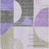 8' X 10' Lavender Gray And Ivory Geometric Washable Area Rug With UV Protection