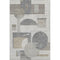 5' X 8' Beige Gray And Silver Geometric Washable Area Rug With UV Protection