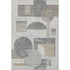 5' X 8' Beige Gray And Silver Geometric Washable Area Rug With UV Protection