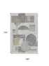 9' X 12' Beige Gray And Silver Geometric Washable Area Rug With UV Protection