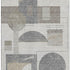 9' X 12' Beige Gray And Silver Geometric Washable Area Rug With UV Protection
